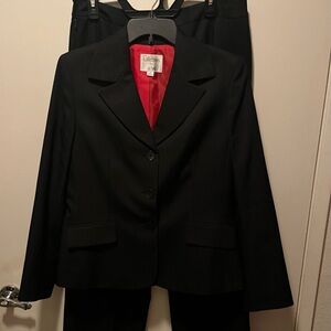 Le Suit Black pin stripe Pantsuit